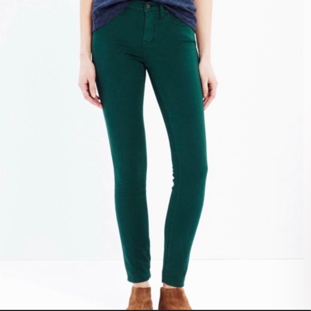 Madewell Green Skinny Jeans